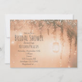 Pink Dreamy Rustic Forest Bridal Dusche Einladung (Vorderseite)