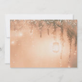 Pink Dreamy Rustic Forest Bridal Dusche Einladung (Rückseite)