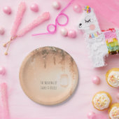 Pink Dreamy Rustic Forest Hochzeit Empfang Pappteller (Party)