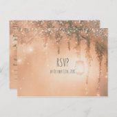 Pink Dreamy Rustic Forest UAWG Einladungspostkarte (Vorne/Hinten)