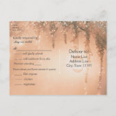 Pink Dreamy Rustic Forest UAWG Einladungspostkarte (Rückseite)