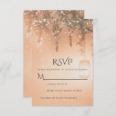 Pink Dreamy Rustic Forest UAWG RSVP Karte (Vorne/Hinten)