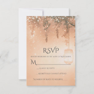 Pink Dreamy Rustic Forest UAWG RSVP Karte