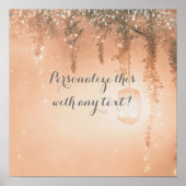 Pink Dreamy Rustic Forest Wedding Banner Poster (Vorne)