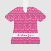 Pink Dress Baby's First Christmas Ornament (Vorderseite)