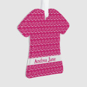 Pink Dress Baby's First Christmas Ornament (Vorderseite)