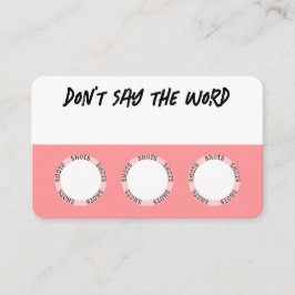 Pink Drink Game Cards Visitenkarte