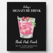 Pink drink ・ PERSONALISIEREN Sie dieses Getränk Pl Fotoplatte (Vorderseite)