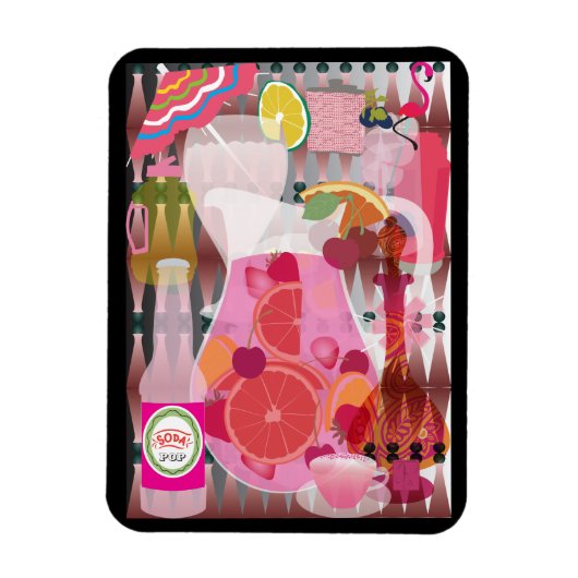 Pink Drinks Magnet (Vertikal)