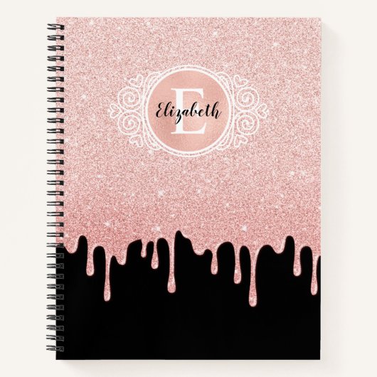 Pink Driving Glitzer Girly Artist Sketchbook Notizblock (Vorderseite)