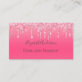 Pink Driving Glitzer Girly Trendy Chic Modern Visitenkarte