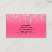 Pink Driving Glitzer Girly Trendy Chic Moderner Bu Visitenkarte (Rückseite)