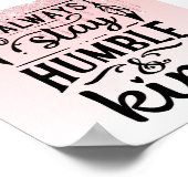 Pink Driving Glitzer Inspiration Zitat Poster (Ecke)