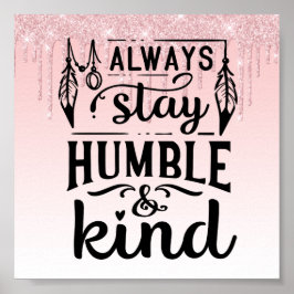 Pink Driving Glitzer Inspiration Zitat Poster