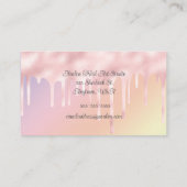 Pink Driving Paint Nail Art Visitenkarte (Rückseite)