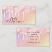 Pink Driving Paint Nail Art Visitenkarte (Vorne/Hinten)