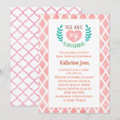 Pink du bist meine Sonnenschutzdusche Einladung (Vorne/Hinten)