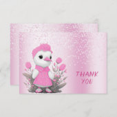 Pink Duck Danke Karte (Vorne/Hinten)