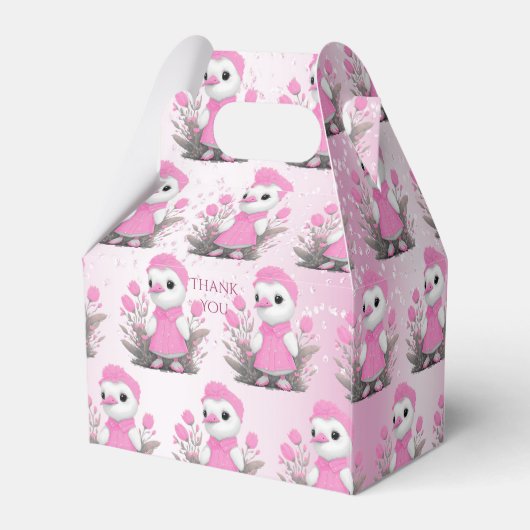Pink Duck Favor Box Geschenkschachtel (Rückseite)