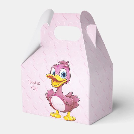 Pink Duck Favor Box Geschenkschachtel (Rückseite)