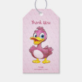 Pink Duck Gift Tag Geschenkanhänger (Vorderseite)