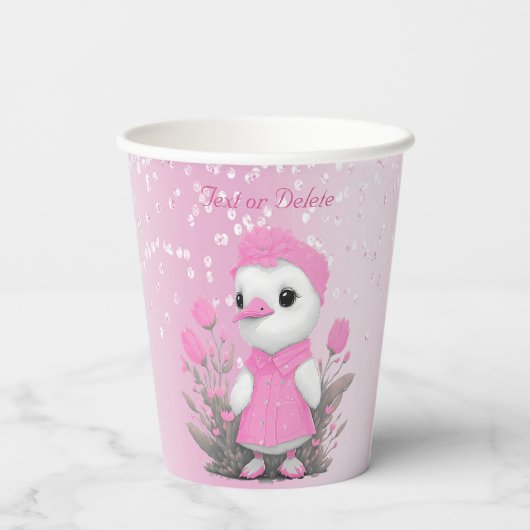 Pink Duck Paper Cups Pappbecher (Rückseite)