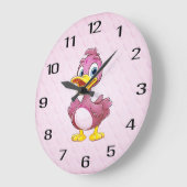 Pink Duck Wall Clock Große Wanduhr (Winkel)