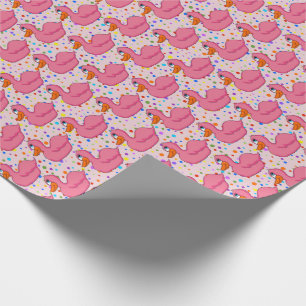 Pink Duck Wrapping Paper Geschenkpapier