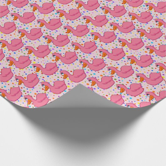 Pink Duck Wrapping Paper Geschenkpapier (Ecke)