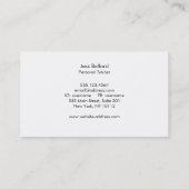 Pink Dumbell Logo, Personal Trainer, Fitness Gym Visitenkarte (Rückseite)