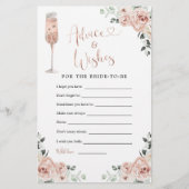 Pink Dusty Rose Petals Prosecco Beratung & Wünsche (Vorderseite)