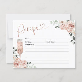 Pink Dusty Rose Petals Prosecco Rezept Karte