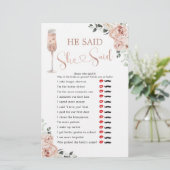 Pink Dusty Rose Petals Prosecco sagte er (Stehend Vorderseite)