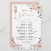 Pink Dusty Rose Petals Prosecco würde sie eher (Vorne/Hinten)