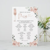 Pink Dusty Rose Petals und Prosecco Purgame (Stehend Vorderseite)