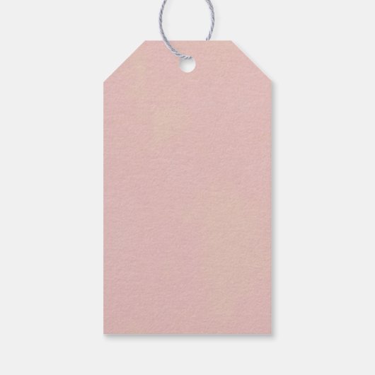 Pink Dusty Rose Petals und Prosecco Vielen Dank Ta Geschenkanhänger (Rückseite)