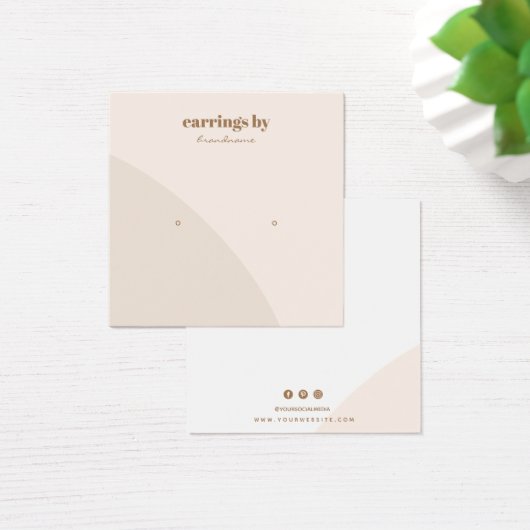 Pink Earring Display Business Card (Schreibtisch)