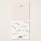 Pink Earring Display Business Card (Vorne & Hinten)