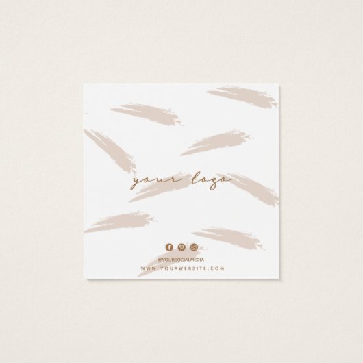 Pink Earring Display Business Card (Rückseite)