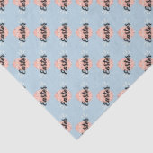 Pink Easter Egg on Light Blue Seidenpapier (Detail)