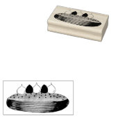 Pink Eclair Französisch Choux Konditorei Backwaren Gummistempel (Stempel)