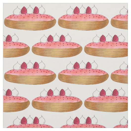Pink Eclair Französisch Choux Konditorei Backwaren Stoff (Muster)