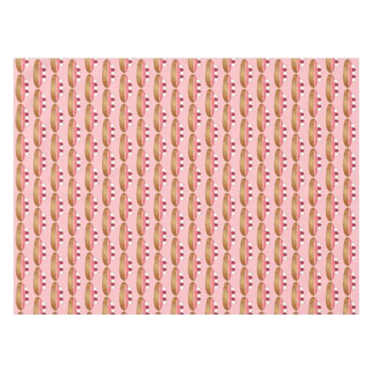Pink Eclair Französisch Choux Konditorei Backwaren Tischdecke (Vorderseite (Horizontal))