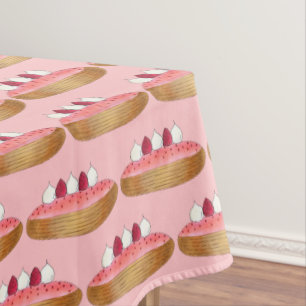 Pink Eclair Französisch Choux Konditorei Backwaren Tischdecke