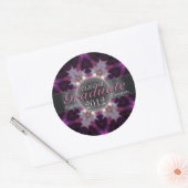 Pink Eclipse Star Award Abschluss Geschenksticker Runder Aufkleber (Umschlag)