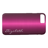 Pink-Edelstahl-Metallblick Case-Mate iPhone Hülle (Rückseite (Horizontal))
