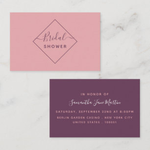 Pink & Eggplant Diamond Brautparty Ticket