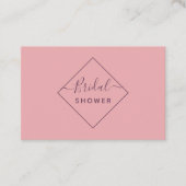Pink & Eggplant Diamond Brautparty Ticket (Vorderseite)