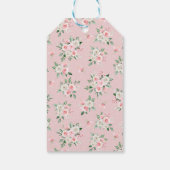 Pink Eiffel Tower Bow Babydusche Danke Geschenkanhänger (Rückseite)