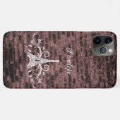Pink Eiffel Tower Grunge Case-Mate iPhone Case (Rückseite (Horizontal))